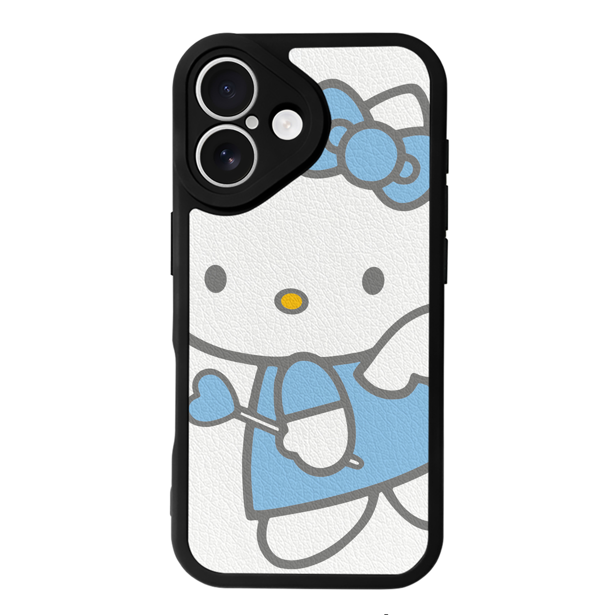 （画像用） Hello Kitty ハローキティ 【iPhone 16シリーズ対応】シリコンスマホケース（レザー調） 材質：シリコン